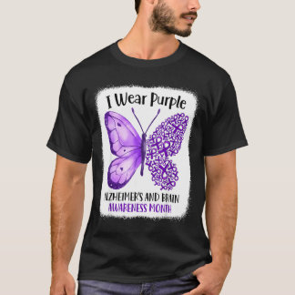 Camiseta Usar morado mes de concientización sobre el alzhei