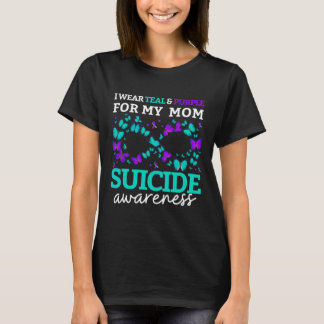 Camiseta Usar Morado Y Verde Turquesa Para La Prevención De