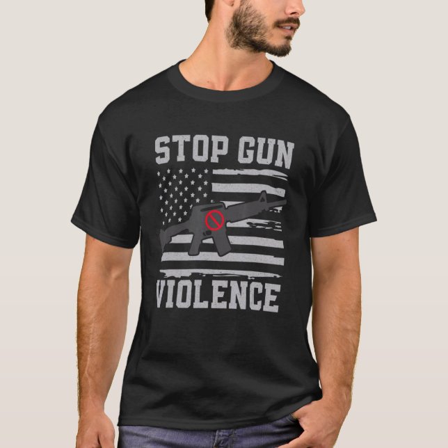 Camiseta Usar Naranja anti control de armas Proteger Parar  (Anverso)