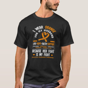 Camiseta Usar Naranja Para Mi Esposo Ms Multiple Scelrosis