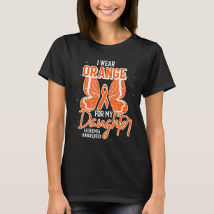 Camiseta Usar Naranja Para Mi Hija Mariposa Leukemia Awa