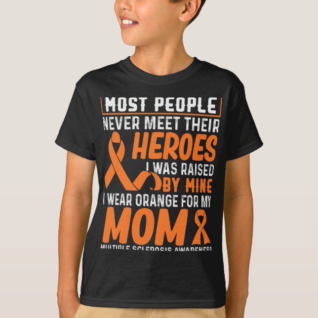 Camiseta Usar Naranja Para Mi Mamá Esclerosis Múltiple (Anverso)