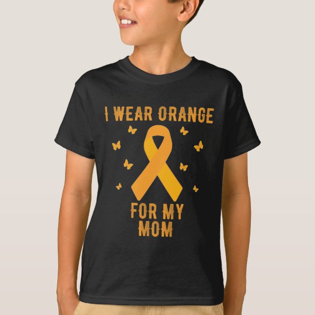 Camiseta Usar Naranja Para Mi Mamá Esclerosis Múltiple (Anverso)