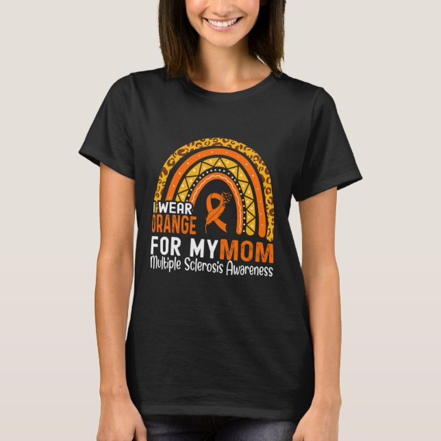 Camiseta Usar Naranja Para Mi Mamá Esclerosis Múltiple (Anverso)