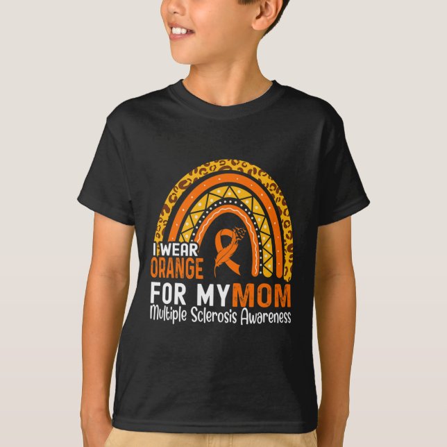 Camiseta Usar Naranja Para Mi Mamá Esclerosis Múltiple (Anverso)