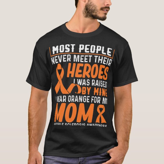 Camiseta Usar Naranja Para Mi Mamá Esclerosis Múltiple (Anverso)