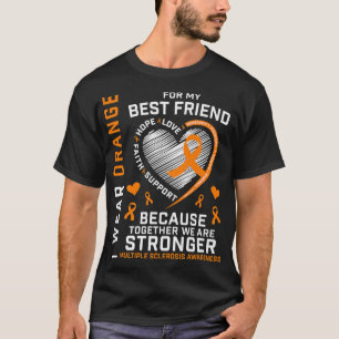 Camiseta Usar Naranja Para Mi Mejor Amigo Esclerosis Múltip