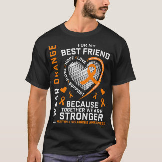 Camiseta Usar Naranja Para Mi Mejor Amigo Esclerosis Múltip
