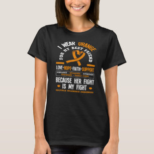 Camiseta Usar Naranja Para Mi Mejor Amigo La Escelrosis Múl