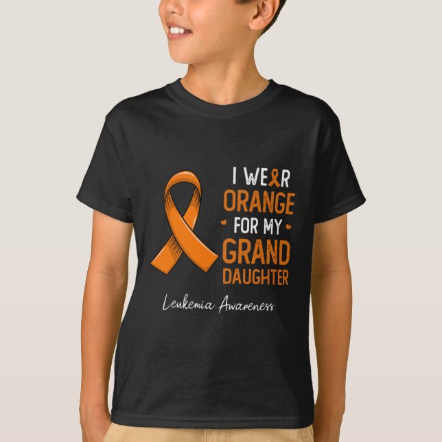 Camiseta Usar Naranja Para Mi Nieta Leukemia Awarenes (Anverso)