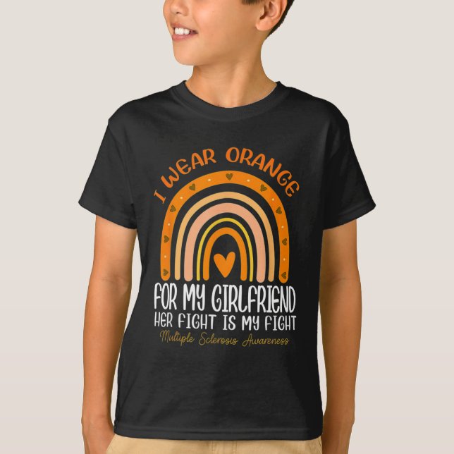 Camiseta Usar Naranja Para Mi Novia Esclerosis Múltiple A (Anverso)