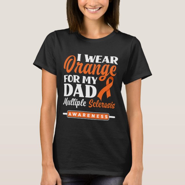 Camiseta Usar Naranja Para Mi Papá Con Conocimientos De Esc (Anverso)