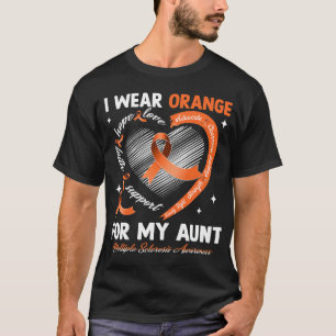 Camiseta Usar Naranja Para Mi Tía Esclerosis Múltiple Aware