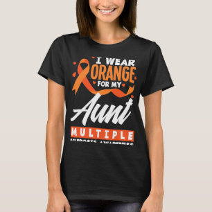 Camiseta Usar Naranja Para Mi Tía Esclerosis Múltiple Aware