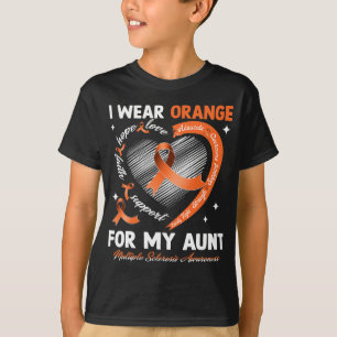 Camiseta Usar Naranja Para Mi Tía Esclerosis Múltiple Aware