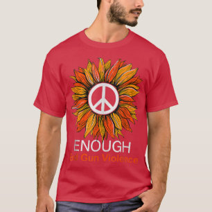 Camiseta Usar Naranja Paz Girasol Suficiente Terminar Viole