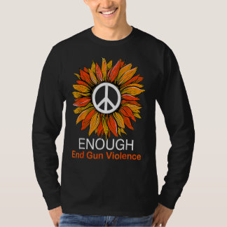 Camiseta Usar Naranja Paz Girasol Suficiente Terminar Viole