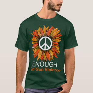 Camiseta Usar Naranja Paz Girasol Suficiente Terminar Viole