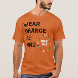 Camiseta usar naranja ser un día de unidad amable