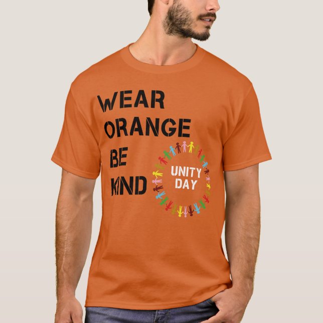 Camiseta usar naranja ser un día de unidad amable (Anverso)