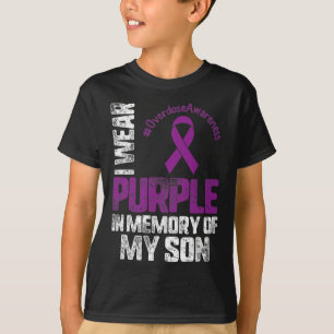 Camiseta Usar Purplen En Memoria De Los Avisos De Sobredosi