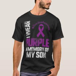 Camiseta Usar Purplen En Memoria De Los Avisos De Sobredosi