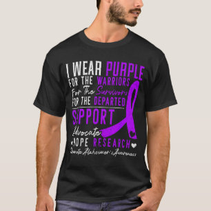 Camiseta Usar púrpura Conciencia de Alzheimer Demencia Enfe