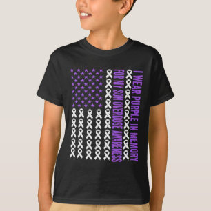 Camiseta Usar Púrpura En Memoria De Los Avisos De Sobredosi