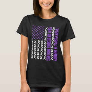 Camiseta Usar Púrpura En Memoria De Los Avisos De Sobredosi