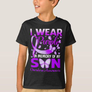 Camiseta Usar Púrpura En Memoria De Los Avisos De Sobredosi