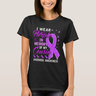 Camiseta Usar Púrpura En Memoria De Mi Primo Advirtiendo De