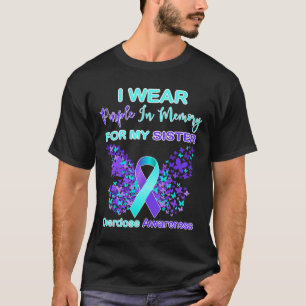 Camiseta Usar Púrpura En Memoria Para Mi Hermana Sobredosis