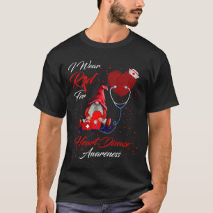 Camiseta Usar Rojo Para Las Enfermedades Cardíacas Sensibil