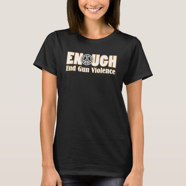 Camiseta Usar signo de paz Naranja suficiente como para aca (Anverso)