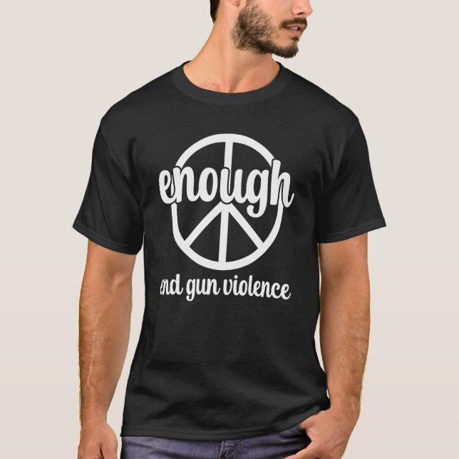 Camiseta Usar signo de paz Naranja suficiente como para aca (Anverso)
