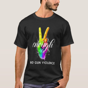 Camiseta Usar signo de paz Naranja suficiente para acabar c