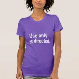 Camiseta Usar sólo como texto blanco dirigido