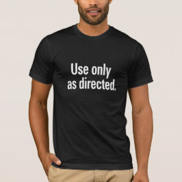 Camiseta Usar sólo como texto blanco dirigido