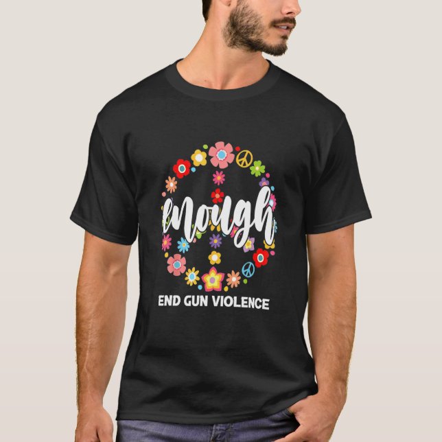 Camiseta Usar Suficiente Signo de Paz Naranja para Terminar (Anverso)