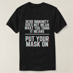 Camiseta Usar Una Inmunidad De Manto De Máscara