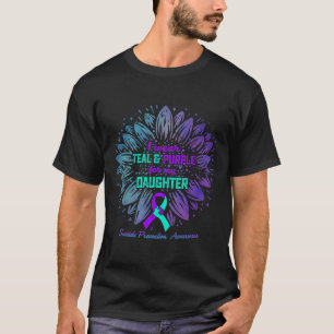 Camiseta Usar Verde azulado Y Morado Para Mi Hija Suicidio