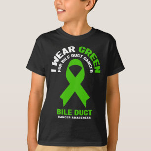 Camiseta Usar Verde Para Conciencia Del Cáncer De Conducto 