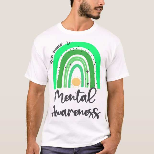 Camiseta Usar Verde Para Concienciar Sobre La Salud Mental (Anverso)