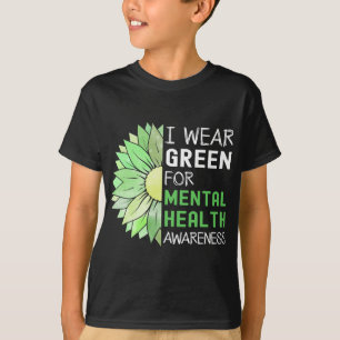 Camiseta Usar Verde Para La Conciencia Sobre La Salud Menta
