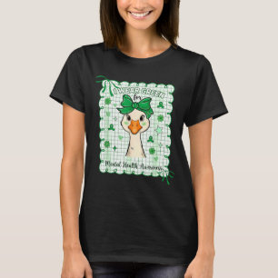 Camiseta Usar verde para la coqueta de concienciación sobre