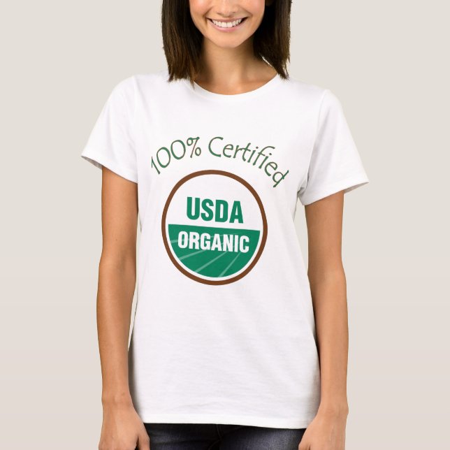 Camiseta USDA certificado el 100% orgánico (Anverso)