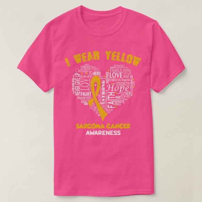 Camiseta Usé Amarillo Para Concienciación Sobre El Cáncer D (Diseño del anverso)