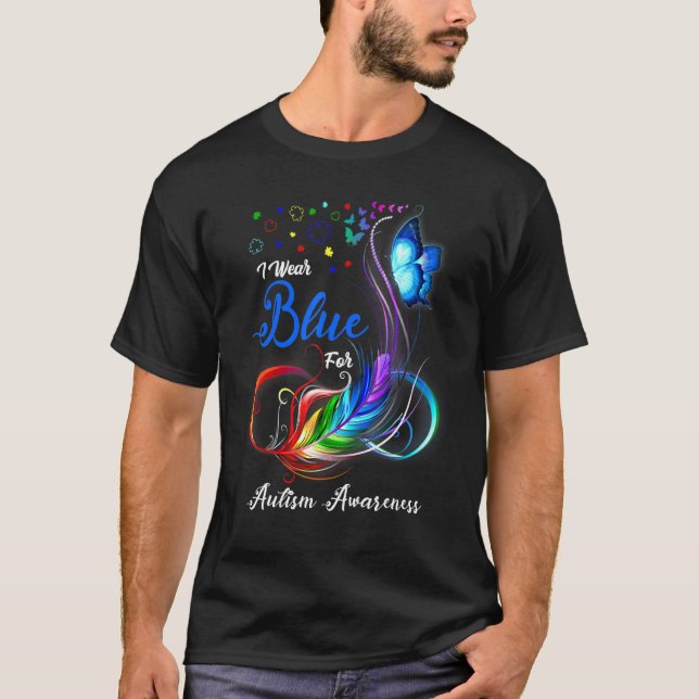 Camiseta Usé Azul Para El Autismo Conciencia Guerrero Puzzl (Anverso)