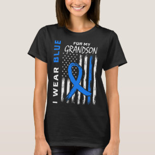 Camiseta Usé Azul Para La Bandera De Sensibilización Sobre 