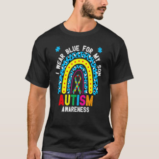 Camiseta Usé Azul Para Mi Hijo Conciencia De Autismo Mamá Y